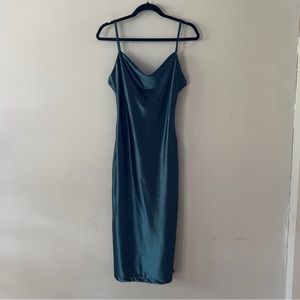 NEW Green Satin Bodycon Dress